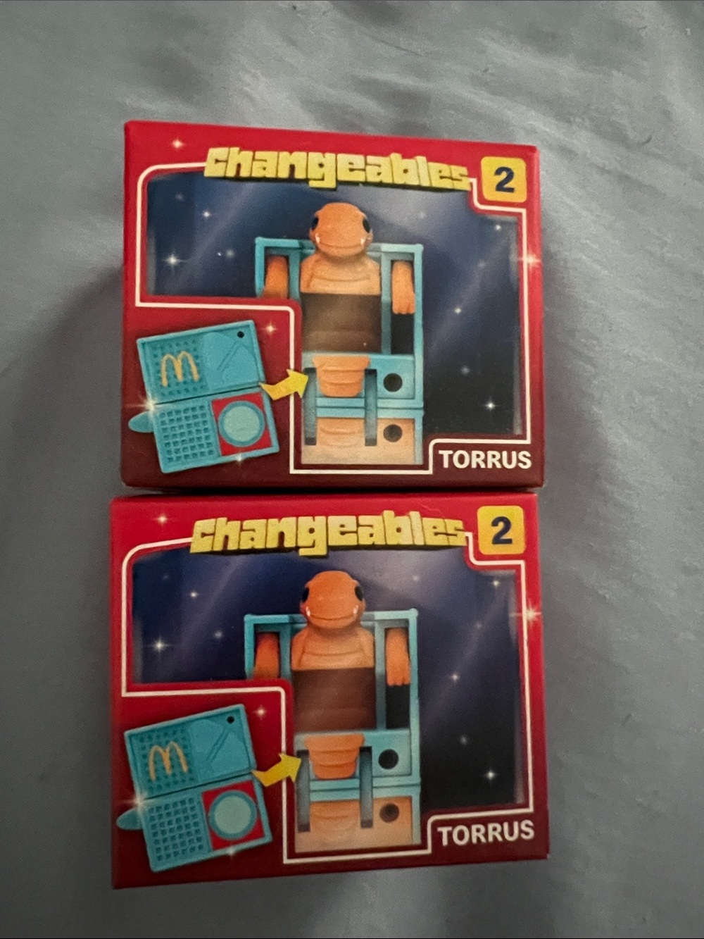 McDonald's Changeables Torrus Toy - Orange and Teal Figures